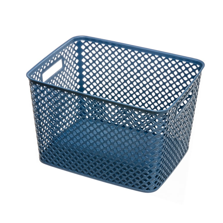 Mainstays Extra Large Decorative Plastic Storage Basket W/lid