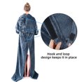 thumbnail image 4 of Winthome Wearable Blanket with Sleeves Soft TV Throw Blanket Machine Washable Size L Grey for Unisex Adult, 4 of 5