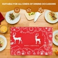 thumbnail image 3 of Christmas Aesthetic Placemats for Office Home Dining Table 6PCS 17.7x13 Inches - Durable Snowflakes Indoor Doormats Washable Traditional Nordic Folk Art Christmas Reindeer Seamless Pattern Porch Mat, 3 of 5