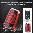 thumbnail image 6 of Xotic Tech Red Full Protect Remote Smart Key Fob Cover Case Compatible with Chevrolet Camaro, Cruze, Equinox or Buick Allure, Encore, Lacrosse or GMC Terrain etc. (4-Buttons Key), 6 of 9