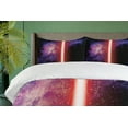 thumbnail image 4 of Ambesonne Galaxy Duvet Cover Sets, Space Theme, 2-Queen, Black, 4 of 7
