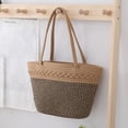 thumbnail image 4 of ‌Yatlte 11x10in Woven Straw Beach Bag - Cotton Rope Tote with Zipper Pouch for Vacation Essentials, Water-Resistant Boho Handbag for Pool/Weekend/Market‌, 4 of 7