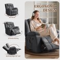 thumbnail image 3 of YSICK Swivel Rocker Recliner Chair with USB Ports Chenille for Living Room,Grey, 3 of 7