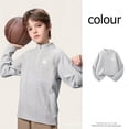 thumbnail image 2 of Glisme Boys Athletic Long Sleeve Shirt Performance Training Top Breathable Comfort Fit Activewear For Kids Youth Sports Light Gray T-Shirt Size 8-9 Years, 2 of 4