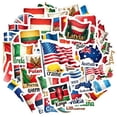 thumbnail image 2 of 35pcs National Flag Stickers Stationery Stickers Country Stickers Teacher Reward Stickers for Suitcase Fridge Phone, 2 of 9