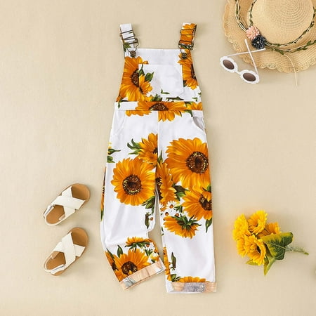 

DAETIROS Skin Friendly Summer Cute Romper Comfy Printing Girls Trousers White