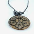 thumbnail image 4 of Buddha Eyes Om Mani Padme Hum Yak Bone Pendant, 4 of 4