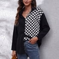thumbnail image 4 of Top con cuello en V NikouMX Blusa de mujer Blusa de Manga larga Oficina S M L XL, 4 of 7