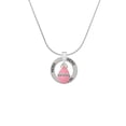 thumbnail image 2 of Delight Jewelry Pink Easter Egg with Clear Crystal Band Hero Ring Charm Necklace, 18", 2 of 4