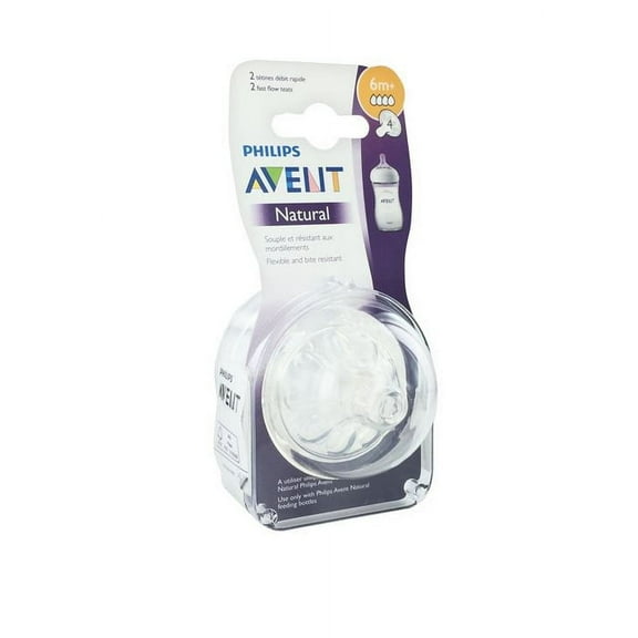 Avent Natural 2 Fast Flow Teats 6 Months