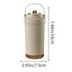 thumbnail image 3 of Taza de café térmica con revestimiento de cerámica, pajita y asa | Taza doble de 500 ml para bebidas frías y calientes | Vaso de viaje portátil para hombres, mujeres y estudiantes, 3 of 6