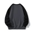 thumbnail image 4 of Pisexur Chandails pour Hommes à Manches Longues Col Ras du Cou Chandail Mode Décontracté à Empiècements de Couleurs Chandail à Enfiler Hauts Amples Unis Chandails Surdimensionnés Chandails à Capuchon M-3TG, 4 of 4