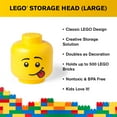thumbnail image 4 of Room Copenhagen, Lego Storage Heads Stackable Storage Container - Buildable Organizational Bins for Kid’s Toys and Accessories - 9.45 x 9.45 x 10.67in - Large, Silly, Holds 500 Bricks, 4 of 5