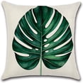 thumbnail image 2 of Matsuzay Fundas de cojines de hojas de lino para un ambiente relajante Fundas de cojines de sofá elegantes Funda de almohada cómoda Estilo 4 Type3 NO3, 2 of 6
