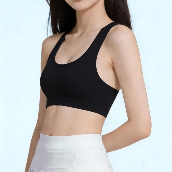 LEWKW Girls Sports Bra Moisture Wicking Racerback Bras High Impact Gym Top Seamless Sports Bras Breathable Yoga Fitness Running Activewear Soft