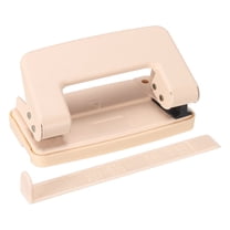 Uxcell 1/4" 2 Hole Punch, Handheld Hole Puncher Press Metal Paper Puncher, Pink