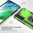 thumbnail image 3 of NIFFPD Samsung Galaxy S21 FE Phone Case 360 Rotation Kickstand Military Grade Drop Protection fit for Magnetic Car Mount Green, 3 of 7