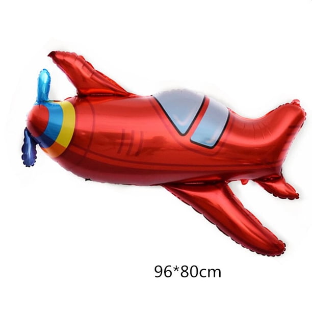 Globos inflables de helio de aluminio para fiesta de cumpleaños de niños, avión de combate grande de 87x93cm, juguete para Baby Shower