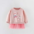 thumbnail image 2 of Wxolcjlv Toddler Girls Sweatshirts Cartoon Bunny Print O Neck Flared Hem Pullover Soft Winter Casual Long Sleeve Sweater Comfy Daily Wear Tops,2-3 Years, 2 of 8