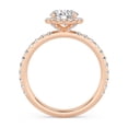 thumbnail image 3 of AFFY Round Halo Engagement Rings For Women, 1.50 Carat (ctw) Lab Created Moissanite Promise Rings For Her In 14k Solid Rose Gold | VVS1 Quality Ring Size-5.5, 3 of 5