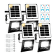 thumbnail image 1 of 4pz Lámpara Solar Exterior Con Reflectores Led Para Jardín Eo Safe Imports Negro, 1 of 5