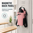 thumbnail image 2 of QingRoam Magnetic Water Bottle Bag for Gym with Phone Pocket Metal Surface Attachment Adjustable Crossbody Strap Pink, 2 of 7