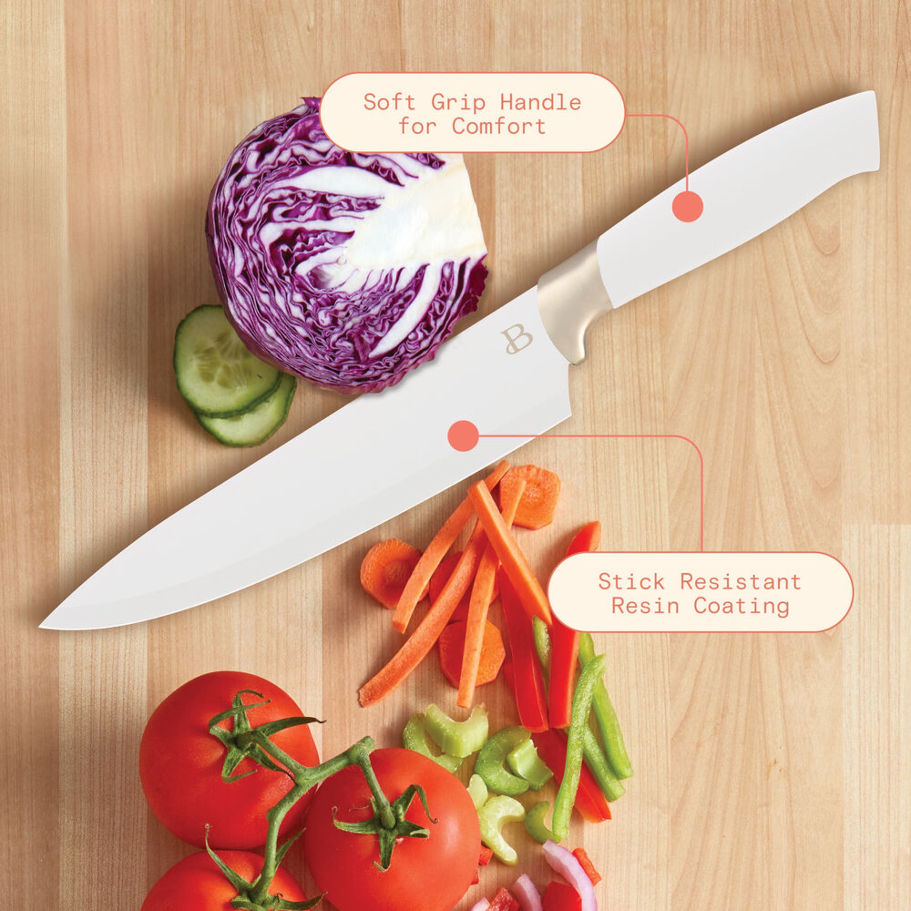 Beautiful by Drew Barrymore 12-Piece Knife Set with Block photo 4