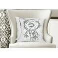 thumbnail image 4 of Ambesonne Tribal Throw Pillow Cover 2 Pack, Dreamcatcher Moon, 16", Black White, 4 of 6