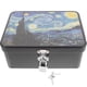 thumbnail image 3 of Caja de almacenamiento decorativa de hojalata, soporte de hojalata, contenedor de escritorio de hojalata con cerradura, 3 of 7