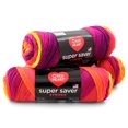 thumbnail image 1 of Red Heart Super Saver Lot de 3 Fils, Rayure Fruitée 3 Pack, 1 of 1
