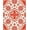 Red, Pattern 1, variant on ODIKA 4'x6' Machine Washable Non-Slip Area Rug, Faded Heirloom Jewel Enchantment High Traffic Rug, Orange, 662762