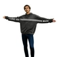thumbnail image 5 of Shadoumai I Love You This Much Matching Couple Hoodies,Personalized I Love You This Much Oversized Hoodie Valentine's Day Gift, 5 of 6