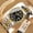 silver gold black, variant on Mens Watches Stainless Steel Waterproof Analog Quartz Watch for Men with Date Fashion Wristwatch