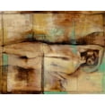 thumbnail image 2 of Goldberger, Jennifer 24x20 Gold Ornate Wood Framed with Double Matting Museum Art Print Titled - Abstract Proportions III, 2 of 4
