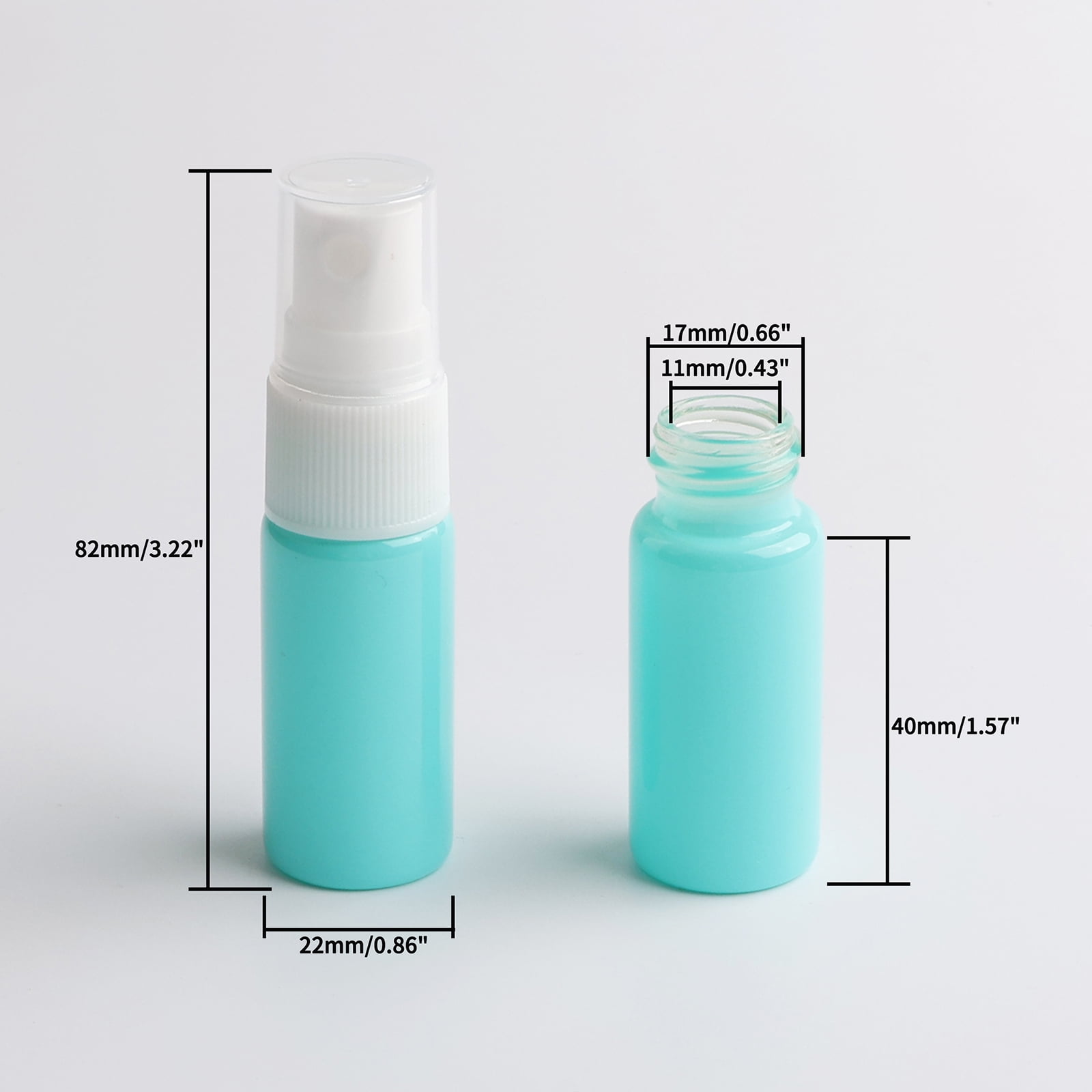 Small Empty Refillable Travel Fine Mist Sprayer Bottle, 10ml Glass Spray Bottle for Perfume, Cleaning, Aromatherapy Dispenser (Blue, 40pcs)