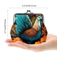 thumbnail image 2 of Turkey Premium Slim Wallet with Microfiber Material and Zinc Alloy Jaws - 4.3x4.7 inches/11x12 cm Compact Coin Purse for Men and Women, 2 of 7
