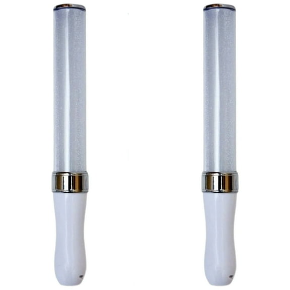 Reusable LED Glow Sticks(2Pack) with 7 Multicolor, Manual, Equipped with AAA Battery Powered LED Sticks, Concert Glowsticks, Raves, Emergency, (15  Years Old)