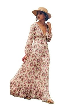 EFINNY Summer Women's Floral Beach Maxi Boho Long Dress