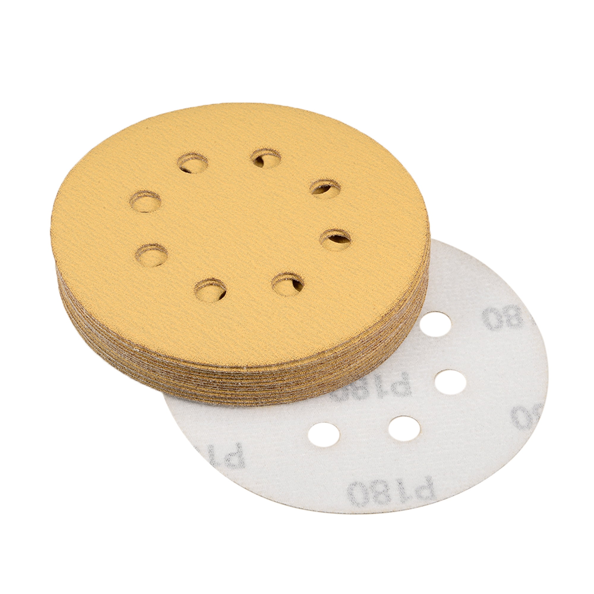 5inch Sanding Discs, 180Grits 8Holes Hook and Loop Wet Dry Sandpaper