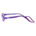 thumbnail image 3 of Toddler Size Unisex Oval Round Crush Proof Plastic Clip Arm Optical Frame Eye Glasses Lavender, 3 of 5