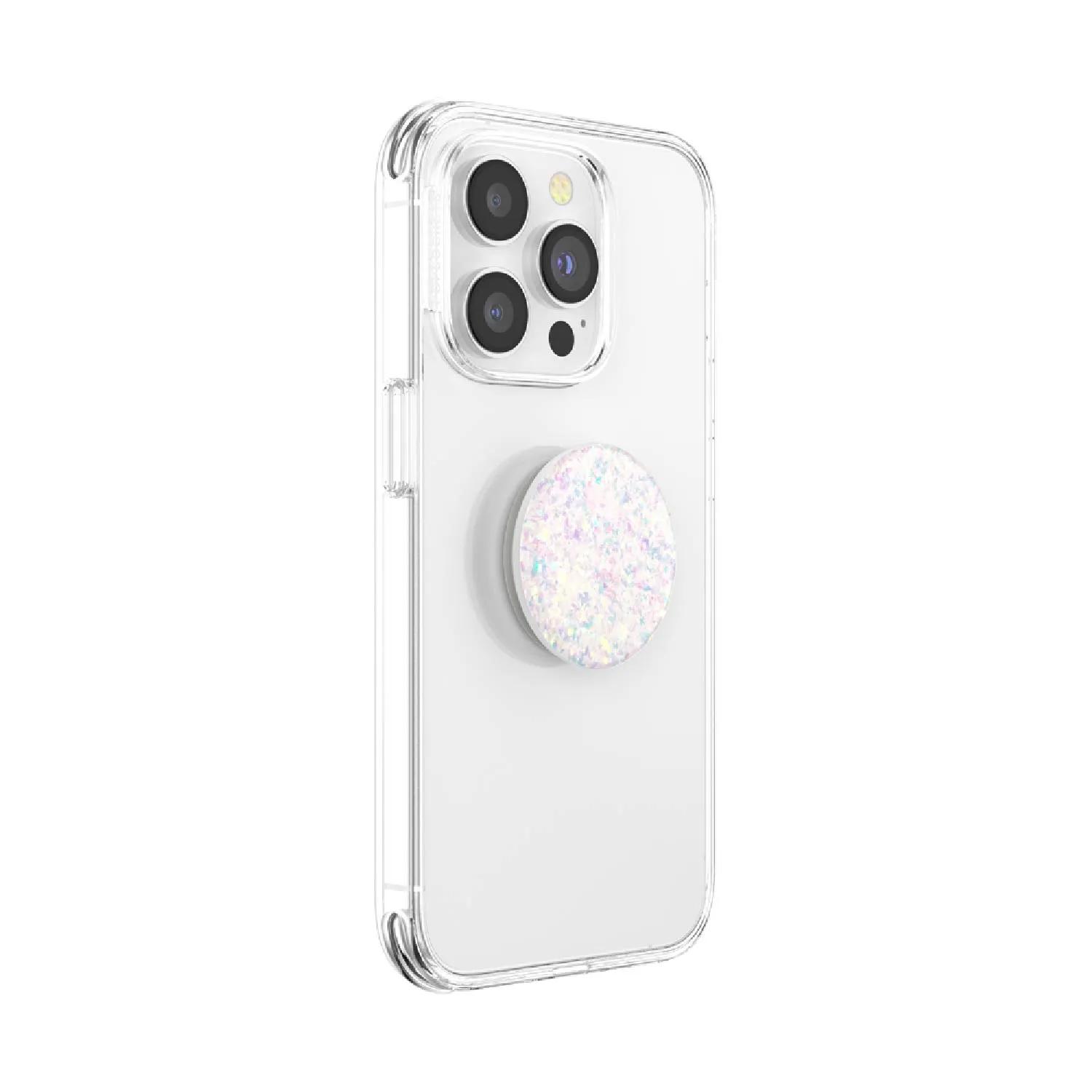 PopSockets PopGrip Phone Holder, Iridescent Confetti White photo 3