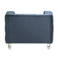 thumbnail image 4 of Lexicon Orina Button Tufted Velvet Chair in Dark Blue, 4 of 6