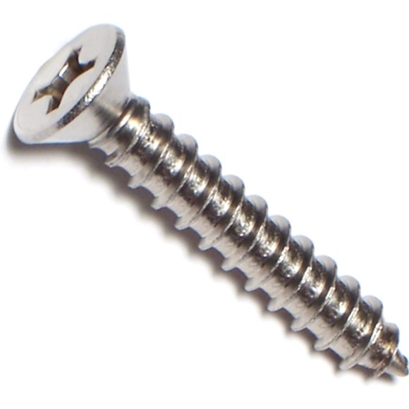 Hard-to-Find Fastener 014973405397 Phillips Flat Sheet Metal Screws, 14 x 1-1/2, Piece-10