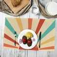 thumbnail image 2 of Vintage Boho Sun Placemats Set of 4, Mid Century Modern Boho Table Mats Place Mats for Kitchen Dining Table Decoration 12x18 Inch, Boho Table Decor, 2 of 5