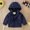 Navy, variant on Boys Winter Lined Hooded Jacket Thickened Warm Windproof Outerwear Coats for Children Toddler Youth