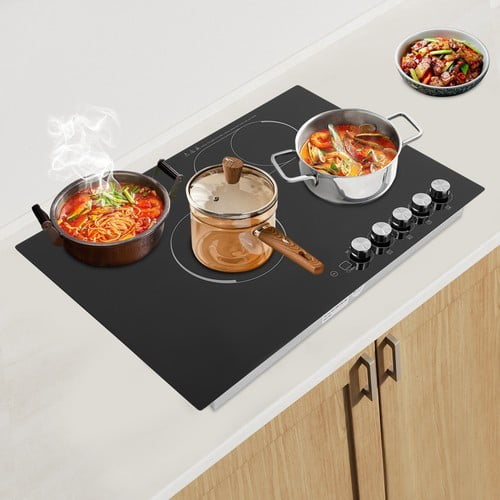 29.53*20.08*3.94in Modern Black Embedded Electric Stovetop 4 Burners Electric Cooktop 110V