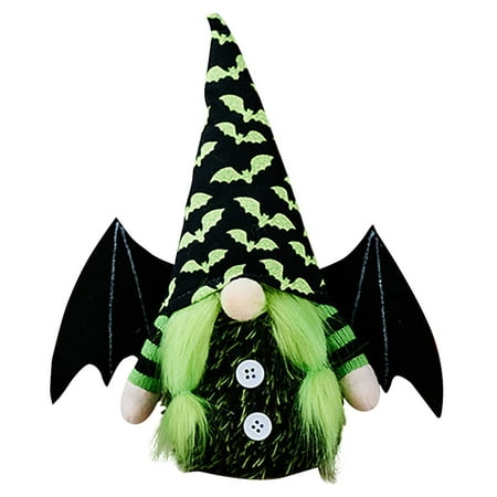 

Halloween Themed Green Bearded Bat Winged Gnome Figurine Creative Faceless Doll Decoration Perfect for Home Decor to Enhance Festive Atmosphere Yshop Desktop Ornament Clearance!