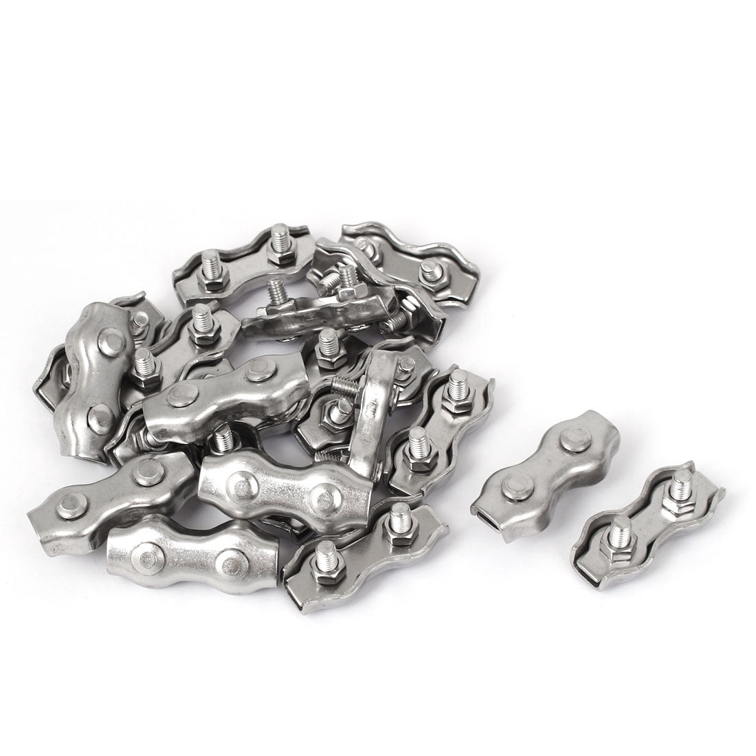 Lot De 20 Serre-câbles En Acier Inoxydable M4 - Pour Câble De 4mm - Dimensions 41x18x17mm