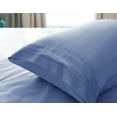 thumbnail image 3 of Smyrna Full Size Bamboo Derived Rayon Sheets Set, Deep Pockets, Softer Than Cotton, Luxury Sheet Set, Moisture Wicking, No Fading, High Quality, Full Size, Blue, 3 of 5