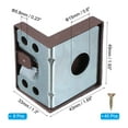 thumbnail image 2 of Uxcell Metal Corner Braces, L-Shape Bracket Right Angle Board Holder Brown, 2 of 6